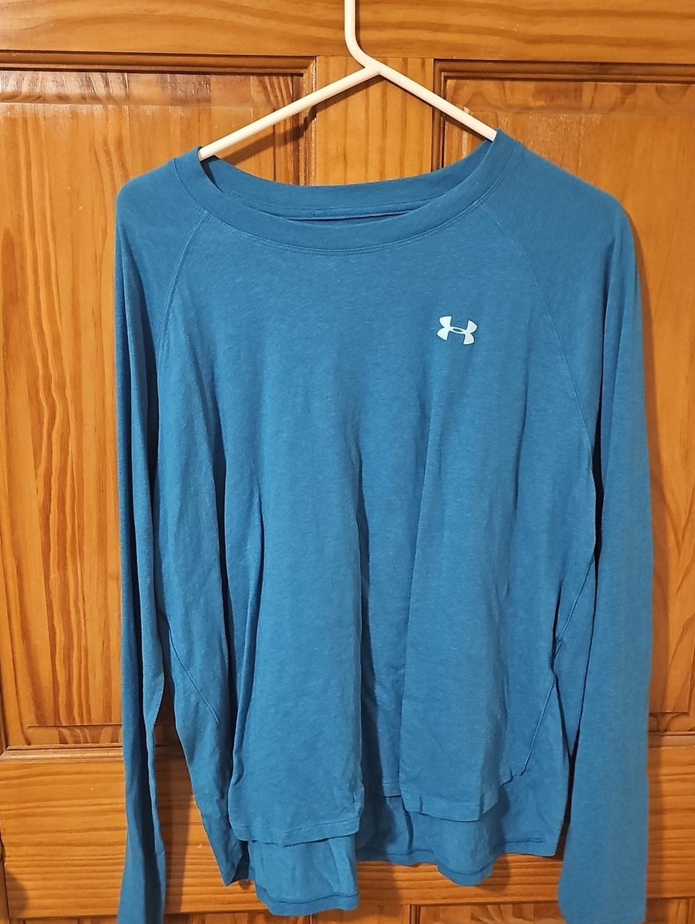Under Armour Teal Crewneck Long-Sleeve Performance Top